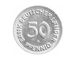 50 Pfennig Bank Deutscher Länder 1950 G
