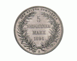Neuguinea 5 Mark 1894