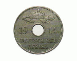 Ostafrika 10 Heller 1914