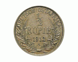 Ostafrika 1/2 Rupie 1913