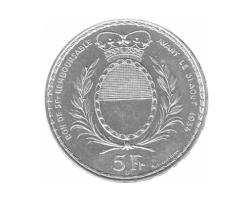 Schweiz 5 Franken Freiburg 1934 Schützentaler