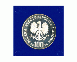 Polen 100 Zlotych Silber 1975 Helene Modrzejewska