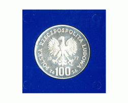 Polen 100 Zlotych Silber 1977 Henryk Sienkiewicz