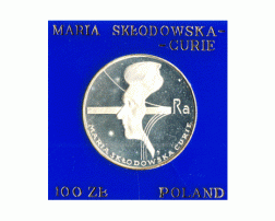 Polen 100 Zlotych Silber 1974 Maria Sklodowska - Curie