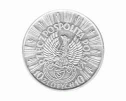 Polen 10 Zlotych Silber 1954
