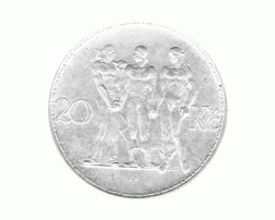 20 Korun, Tschechoslowakei, 1934, Herkules Gruppe