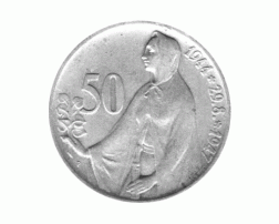 50 Korun, Tschechoslowakei, 1947, 3 Jahre Slowakischer Nationalaufstand