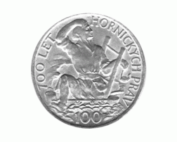 100 Korun, Tschechoslowakei, 1949, Bergmann