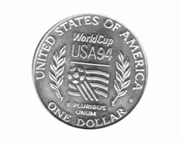 1 Dollar USA, Silbermünze 1994, Fußball-WM 