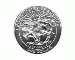 1 Dollar USA, Silbermünze 1999, Yellowstone National-Park