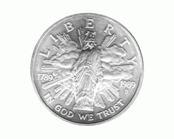1 Dollar USA, Silbermünze 1989, 200 Jahre Kongress