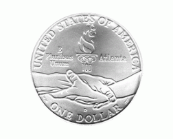 1 Dollar USA, Silbermünze 1995, Leichtathletik Sprinter Olympische Spiele