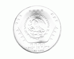 5 Pesos 1994 Mexico - Liegestatue des Regengottes Chaac Mol