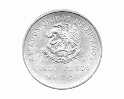 5 Pesos 1950 Mexico, Ferrocarril del Sureste