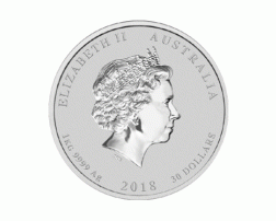 Lunar II Silbermünze Australien Hund 1 Kilo 2018 Perth Mint