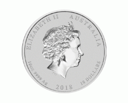 Lunar II Silbermünze Australien Hund 10 Unzen 2018 Perth Mint