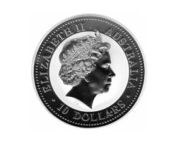 Lunar I Silbermünze Australien Schlange 10 Unzen 2001 Perth Mint