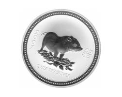 Lunar I Silbermünze Australien Schwein 2 Unzen 2007 Perth Mint