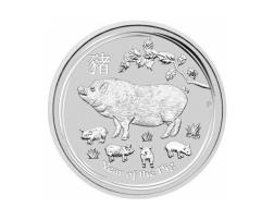Lunar II Silbermünze Australien Schwein 10 Unzen 2019 Perth Mint