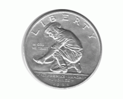 Halve Dollar 1925 Kalifornien 1/2 Silber Dollar