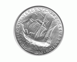 Halve Dollar 1920 Pilgrim Fathers Mayflower 1/2 Silber Dollar
