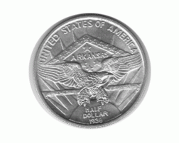 Halve Dollar 1936 Arkansas Robinson 1/2 Silber Dollar