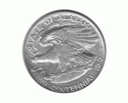 Halve Dollar 1921 Alabama 1/2 Silber Dollar