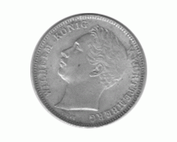 Altdeutschland Württemberg 1/2 Gulden Wilhelm 1844