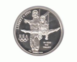 USA, 1 Dollar 1995, Turner an Ringen und Gymnastin