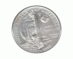 1 Dollar, USA 1992, 500 Jahre Entdeckung Amerikas