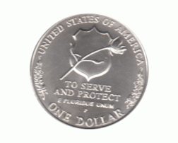 1 Dollar, USA 1997, Polizeidenkmal
