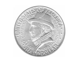 Halve Dollar 1937 Roanoke Island Silber Dollar
