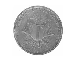 Schweiz 5 Franken 1863 La Chaux de Fonds Schützentaler 