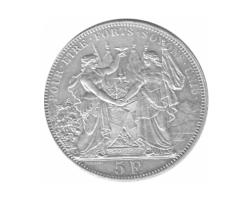 Schweiz 5 Franken 1876 Lausanne Schützentaler