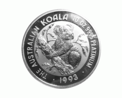 Australien Platin Koala 10 Unzen Stück Rarität