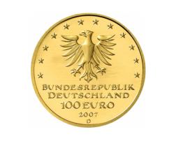 100 Euro Goldmünze 2007 UNESCO Weltkulturerbe Stadt Lübeck