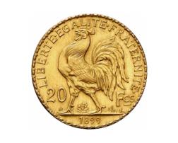 20 Franc Frankreich Marianne Hahn 1899-1914