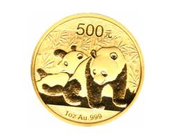 China Panda 1 Unze 2010 Goldpanda 500 Yuan