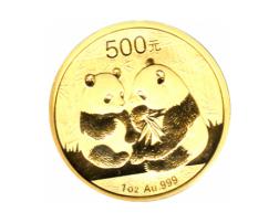 China Panda 1 Unze 2009 Goldpanda 500 Yuan