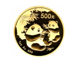 China Panda 1 Unze 2006 Goldpanda 500 Yuan Original Eingeschweißt
