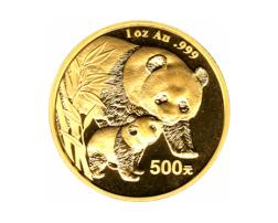 China Panda 1 Unze 2004 Goldpanda 500 Yuan