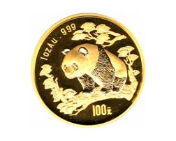 China Panda 1 Unze 1997 Goldpanda 100 Yuan