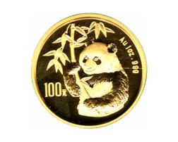 China Panda 1 Unze 1995 Goldpanda 100 Yuan
