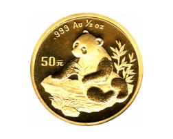 China Panda 1/2 Unze 1998 Goldpanda 50 Yuan