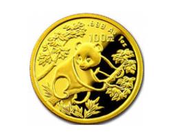 China Panda 1/10 Unze 1992 Goldpanda 10 Yuan in original Folie eingeschweißt