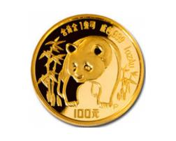 China Panda 1/10 Unze 1986 Goldpanda 10 Yuan