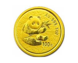 China Panda 1/20 Unze 2000 Goldpanda 5 Yuan