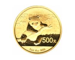 China Panda 1 Unze 2014 Goldpanda 500 Yuan