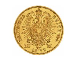 10 Mark Kaiserreich 1872-1873 Baden Friedrich I Jaeger 183