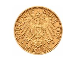 10 Mark Kaiserreich Baden 1902-1907 Friedrich I Jaeger 190
